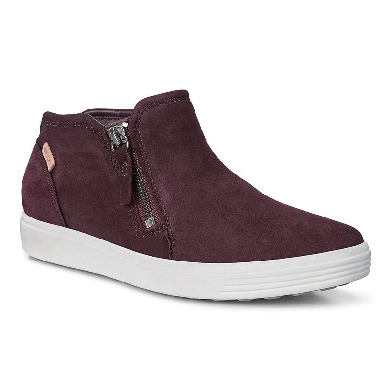 Women Boots Ecco Soft 7 W - Sneakers Purple - India RBSZYE694